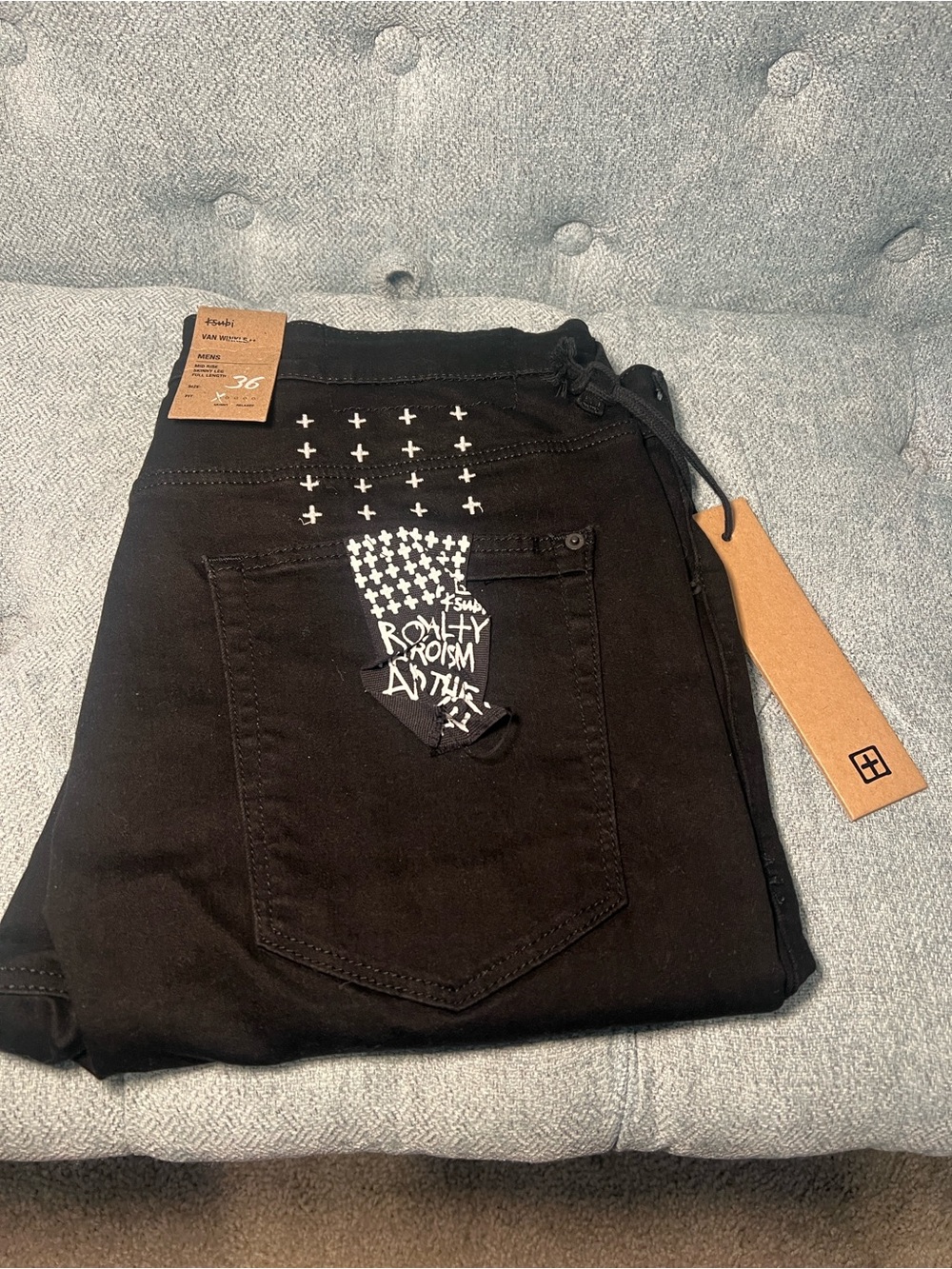 Ksubi Van Winkle Black Rebel Skinny Fit  Jeans